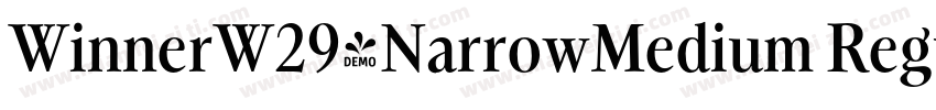 WinnerW29-NarrowMedium Regular字体转换